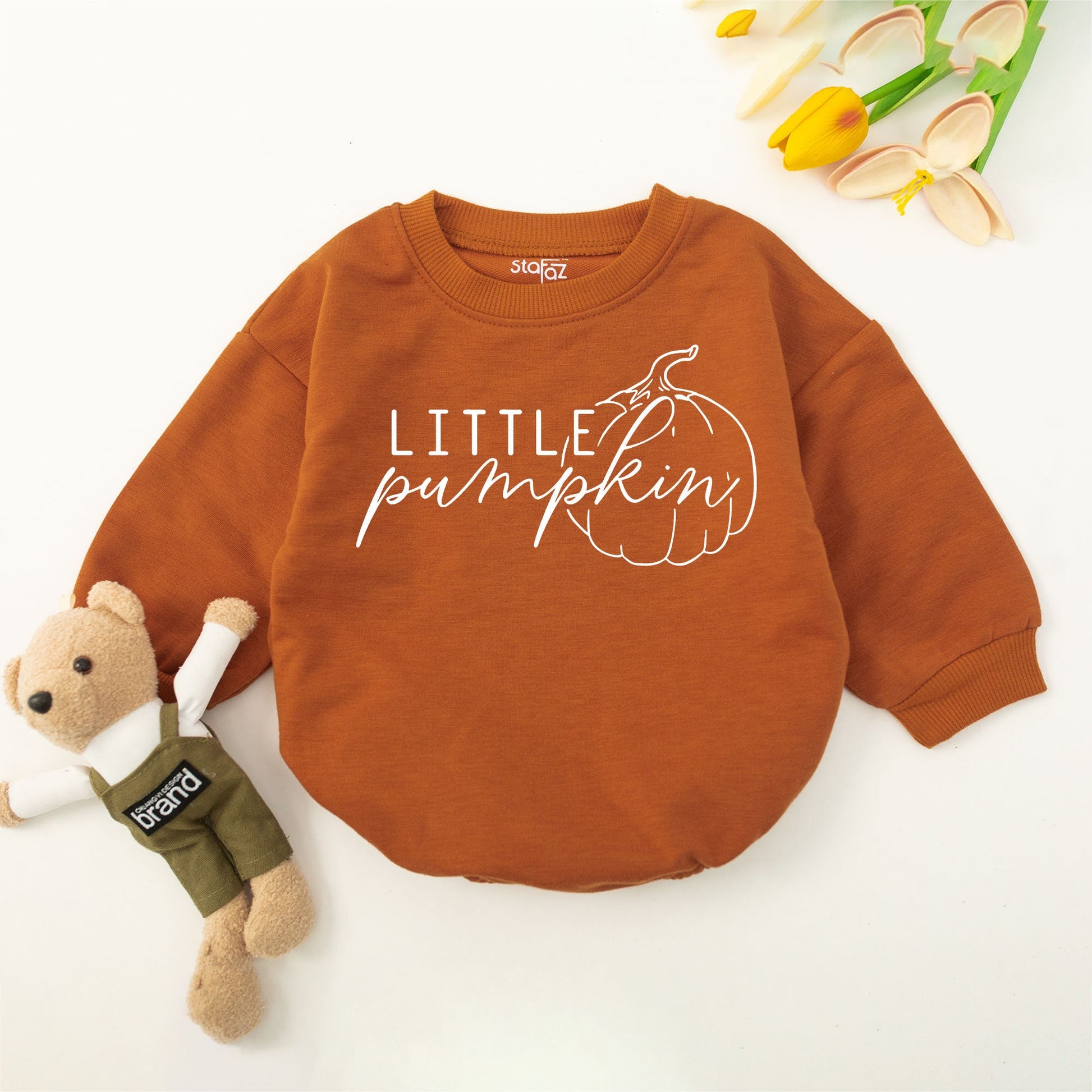 Adorable Pumpkin Baby Romper, Unisex Fall Outfit, Halloween Costume