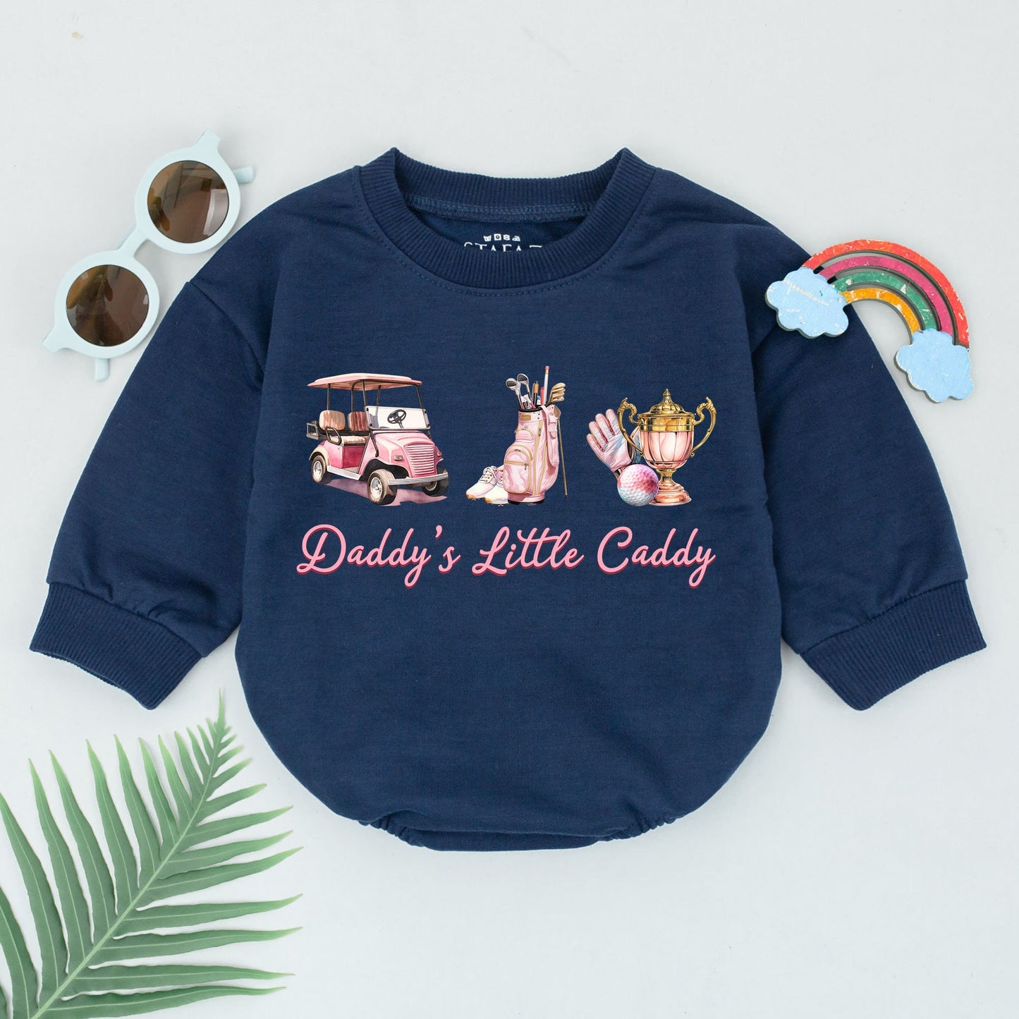 Daddy's Golf Buddy Romper: Future Pro, Pink Bodysuit Father's Day