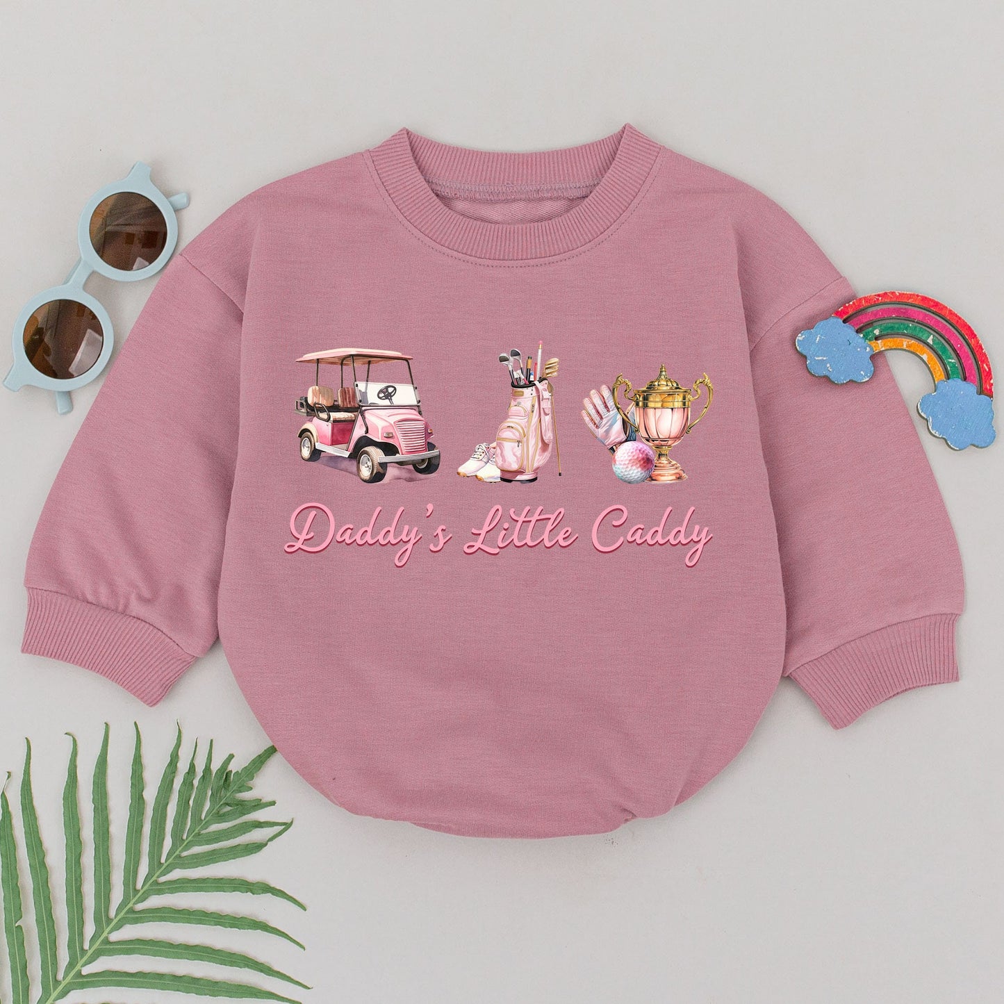 Daddy's Golf Buddy Romper: Future Pro, Pink Bodysuit Father's Day