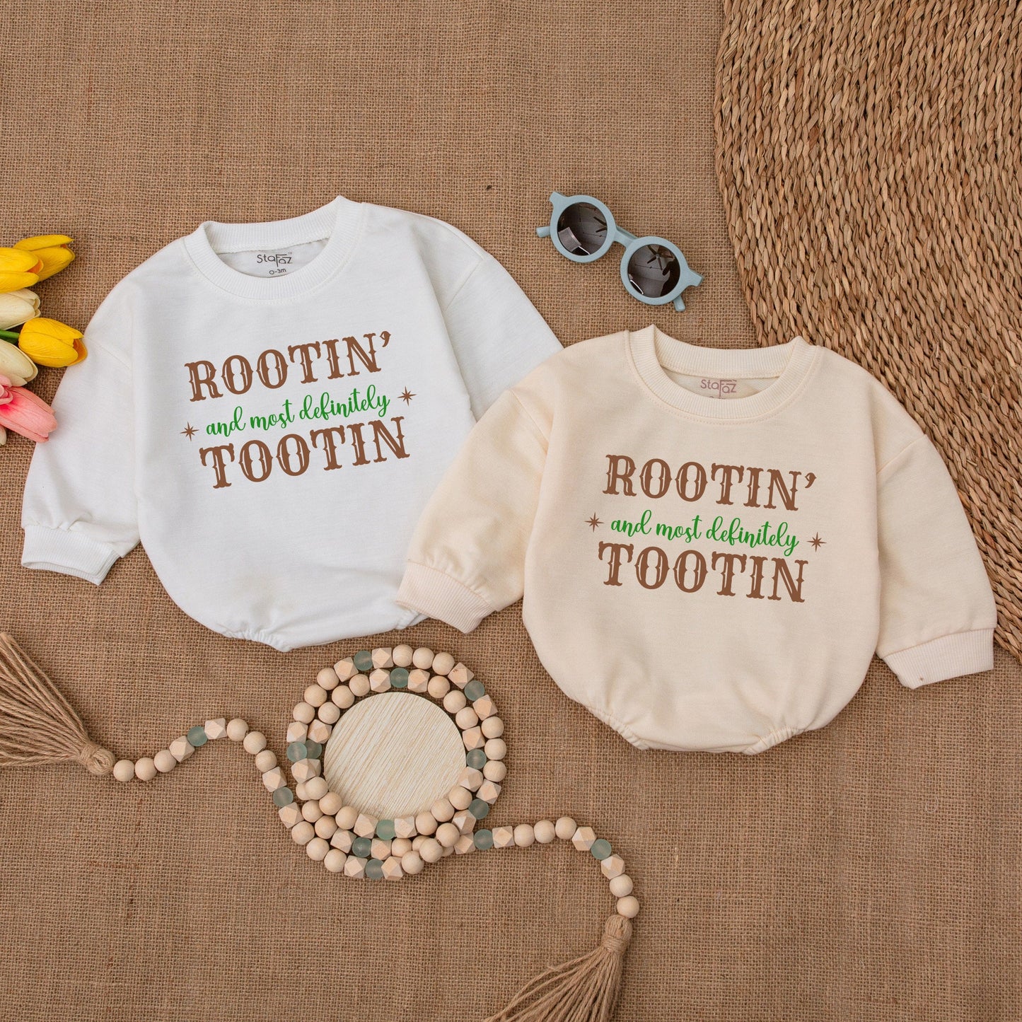 Rootin Tootin Western Baby Bubble Romper - Gender Neutral Bodysuit