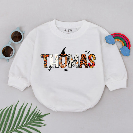 Spooky Personalized Baby Romper - Halloween Costume & Shower Gift