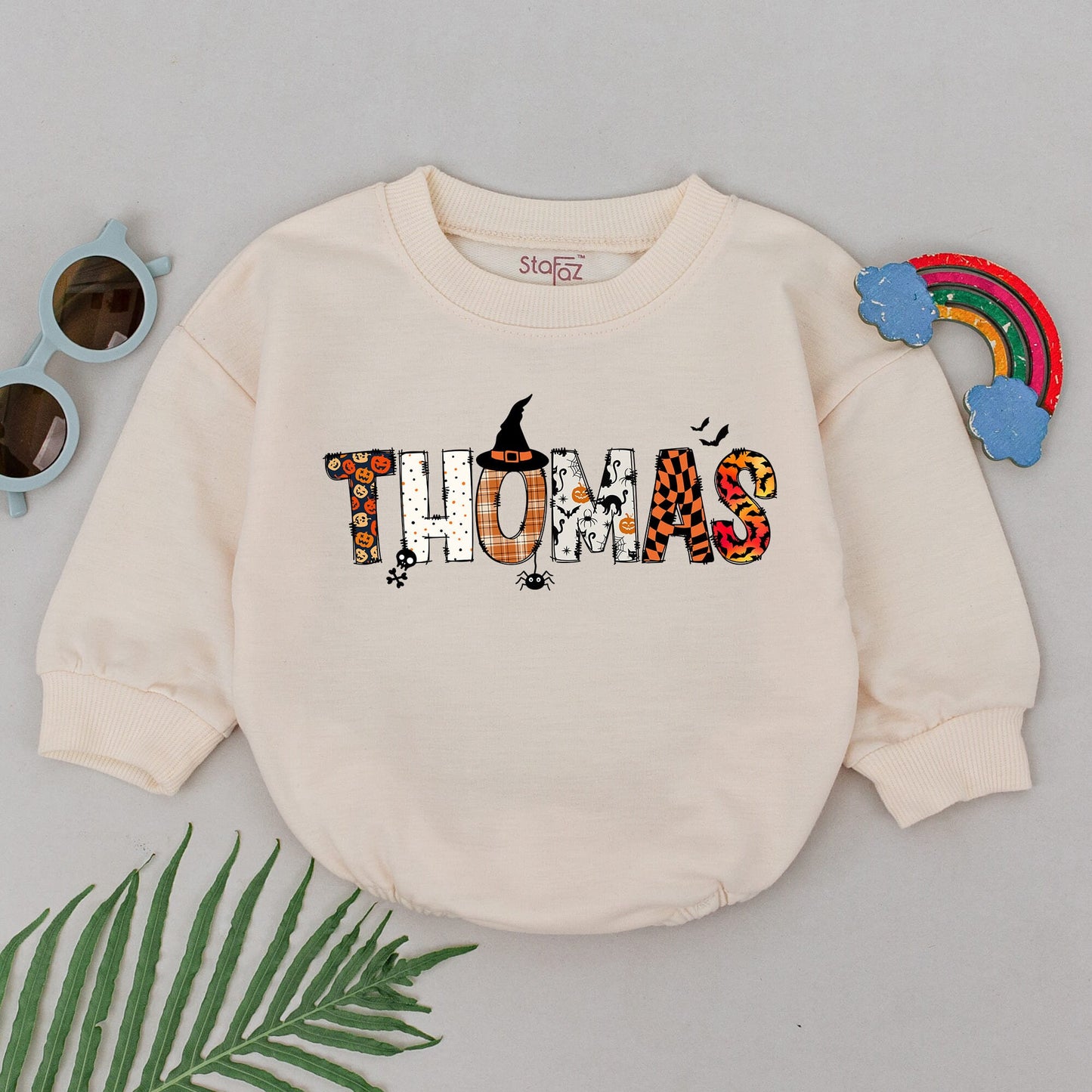 Spooky Personalized Baby Romper - Halloween Costume & Shower Gift