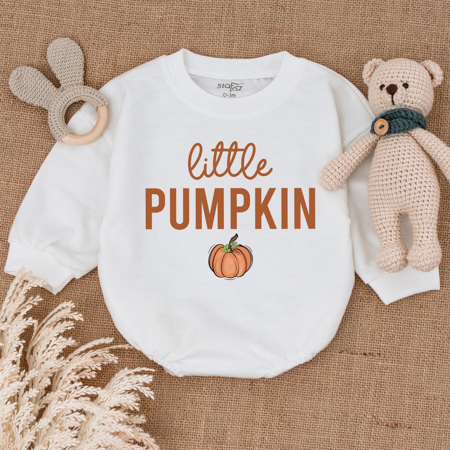 Pumpkin Bodysuit for Baby's First Fall: Thanksgiving & Halloween