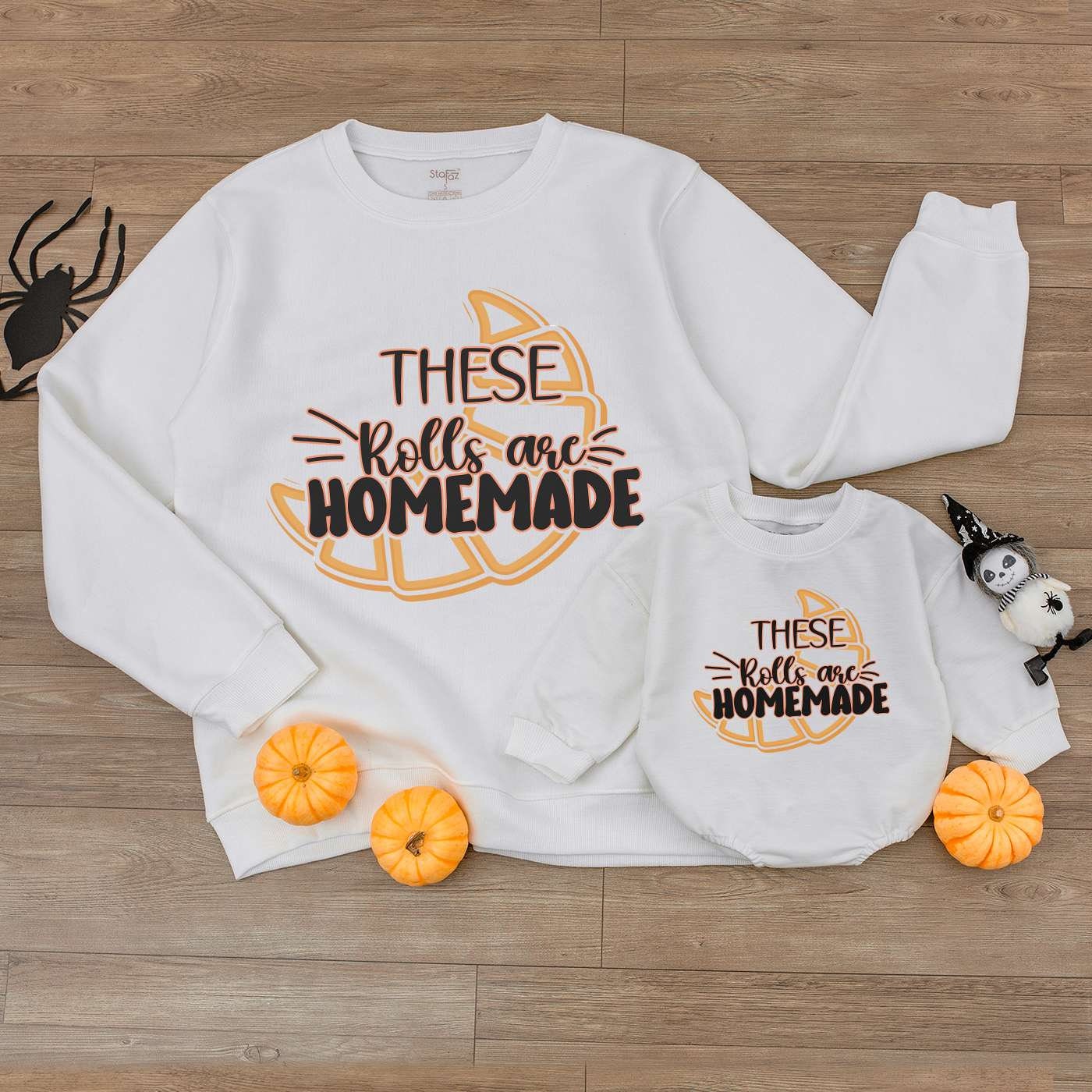 Pumpkin Baby Outfit – Retro Fall Bodysuit, Romper, Tee, Sweatshirt