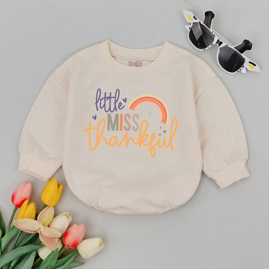 Pumpkin Thanksgiving Romper: Cute Baby Bodysuit for Fall Festivities