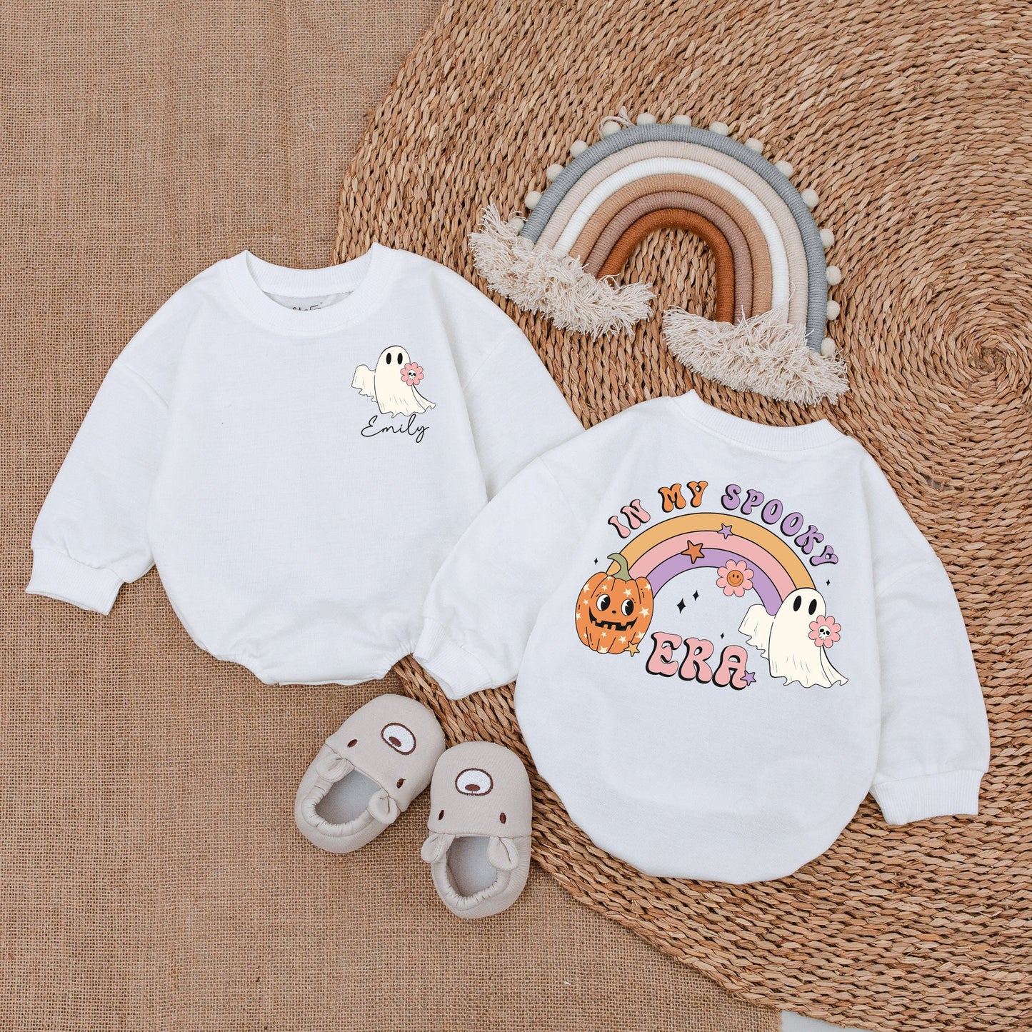 Halloween Ghost Romper - Fall Baby Bodysuit for First Halloween