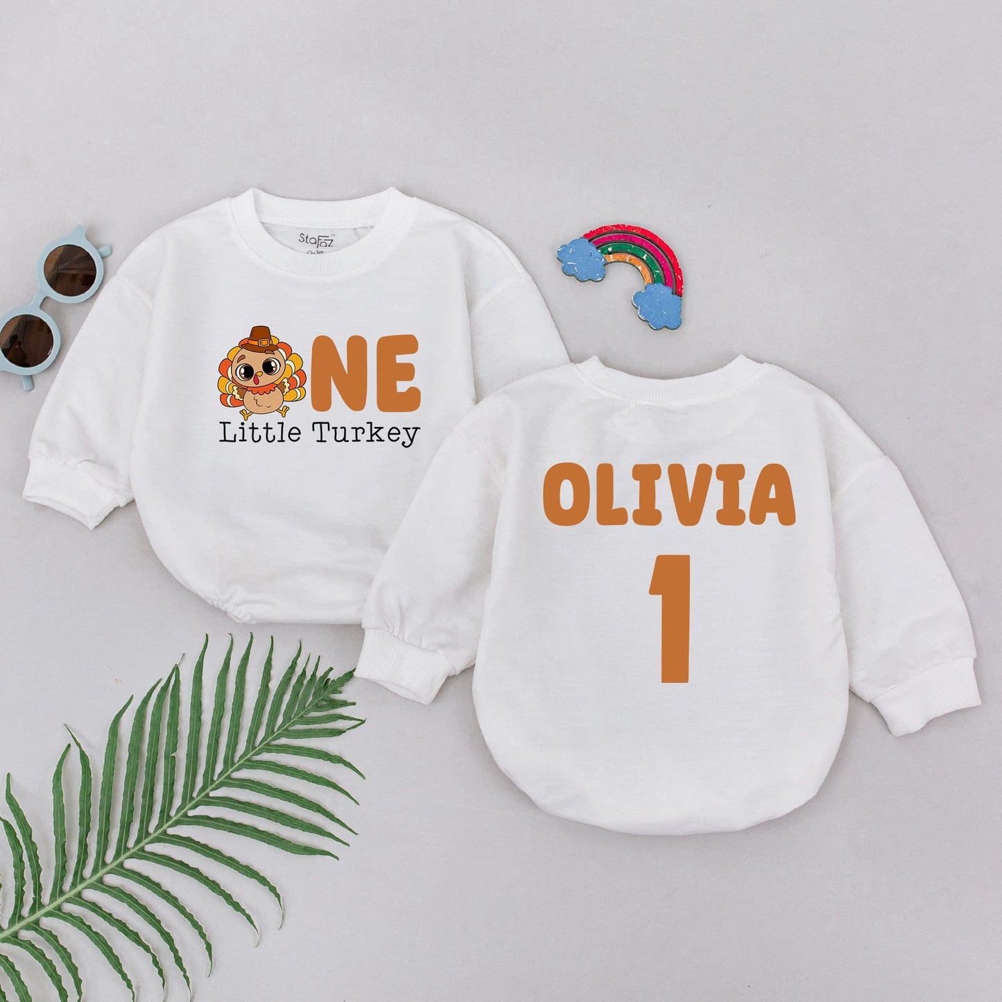 Adorable Turkey Romper: 1st Thanksgiving & Birthday Outfit for Babies