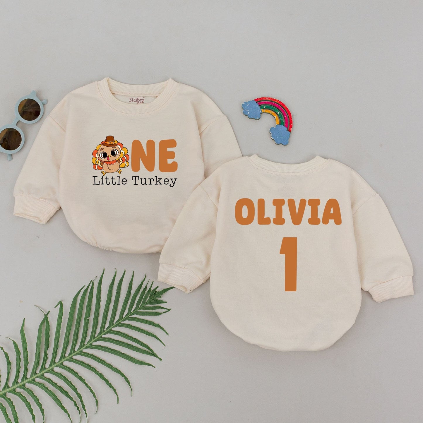 Adorable Turkey Romper: 1st Thanksgiving & Birthday Outfit for Babies