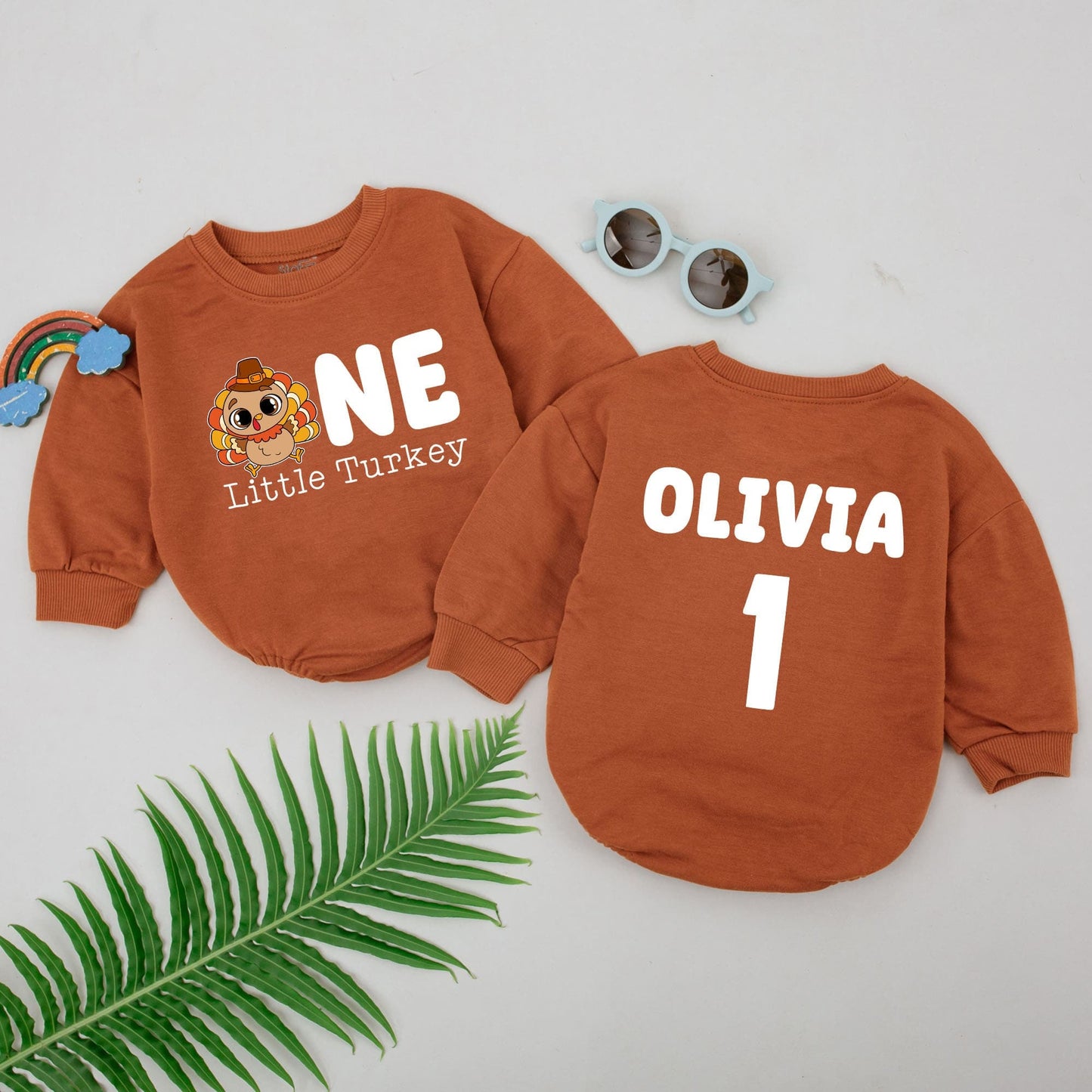 Adorable Turkey Romper: 1st Thanksgiving & Birthday Outfit for Babies
