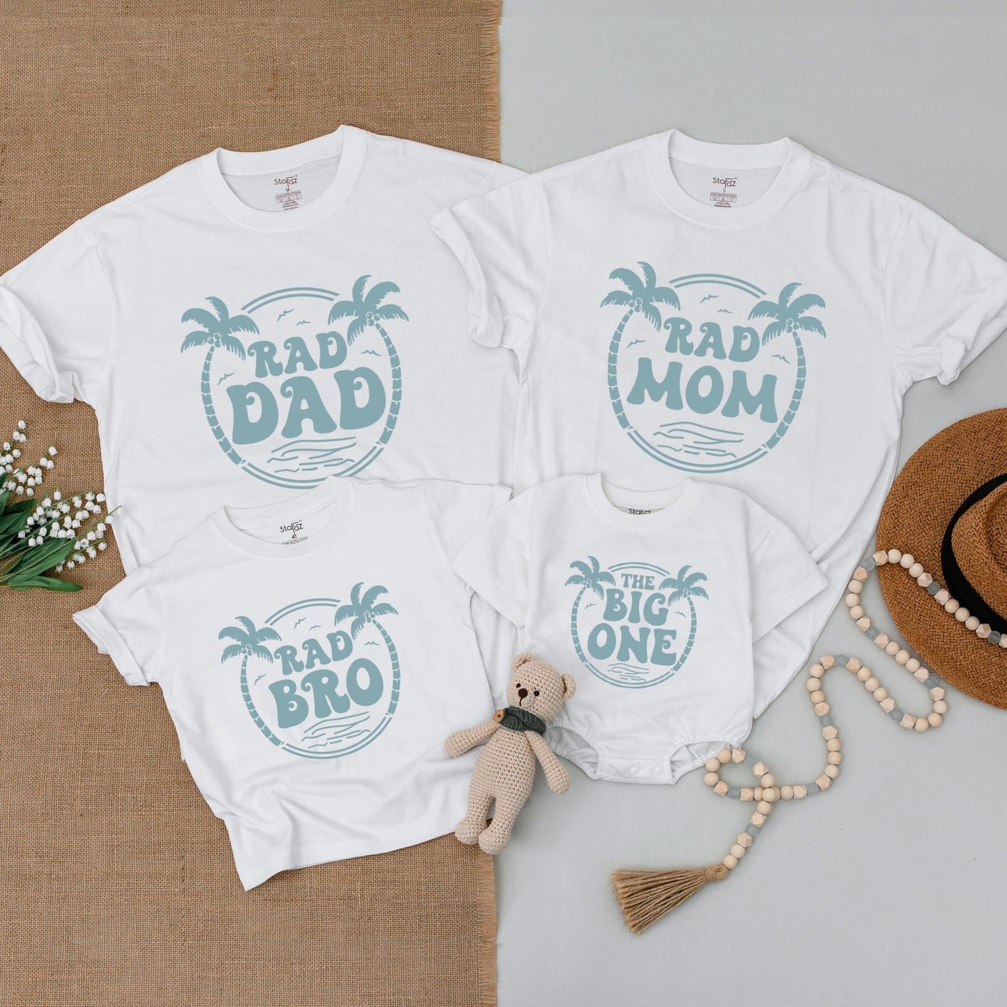 Rad Dad's Big One Birthday Outfit! Matching Surf Family Shirts, Ocean Waves 1st Birthday Boy Bodysuit, Catch a Wave Surfer Dad Tee, Family Fun 139