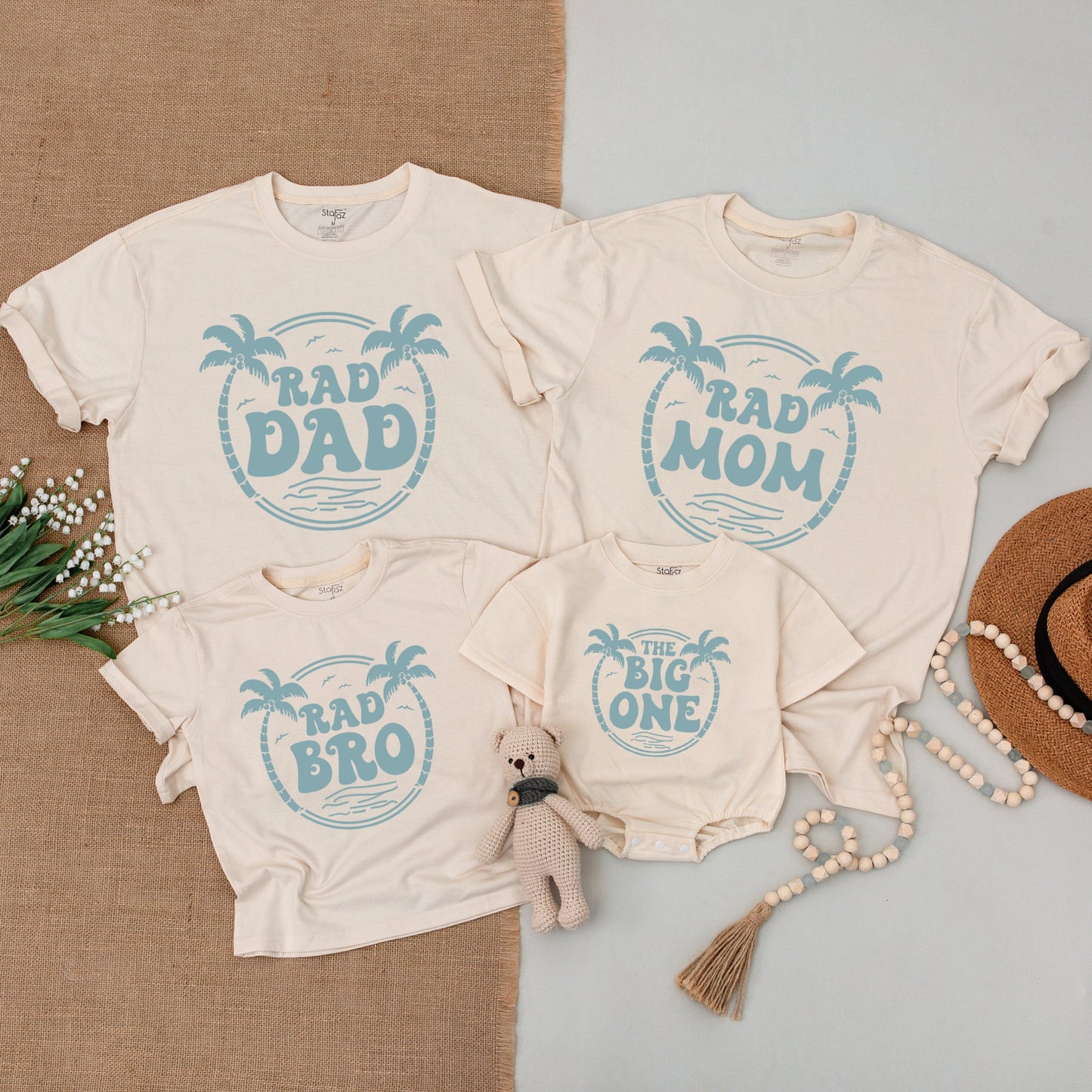 Rad Dad's Big One Birthday Outfit! Matching Surf Family Shirts, Ocean Waves 1st Birthday Boy Bodysuit, Catch a Wave Surfer Dad Tee, Family Fun 139