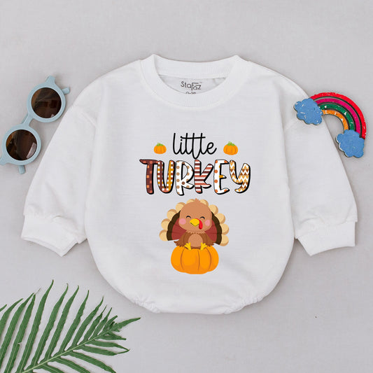 First Thanksgiving Turkey Romper – Fall Baby Outfit & Coming Home Gift
