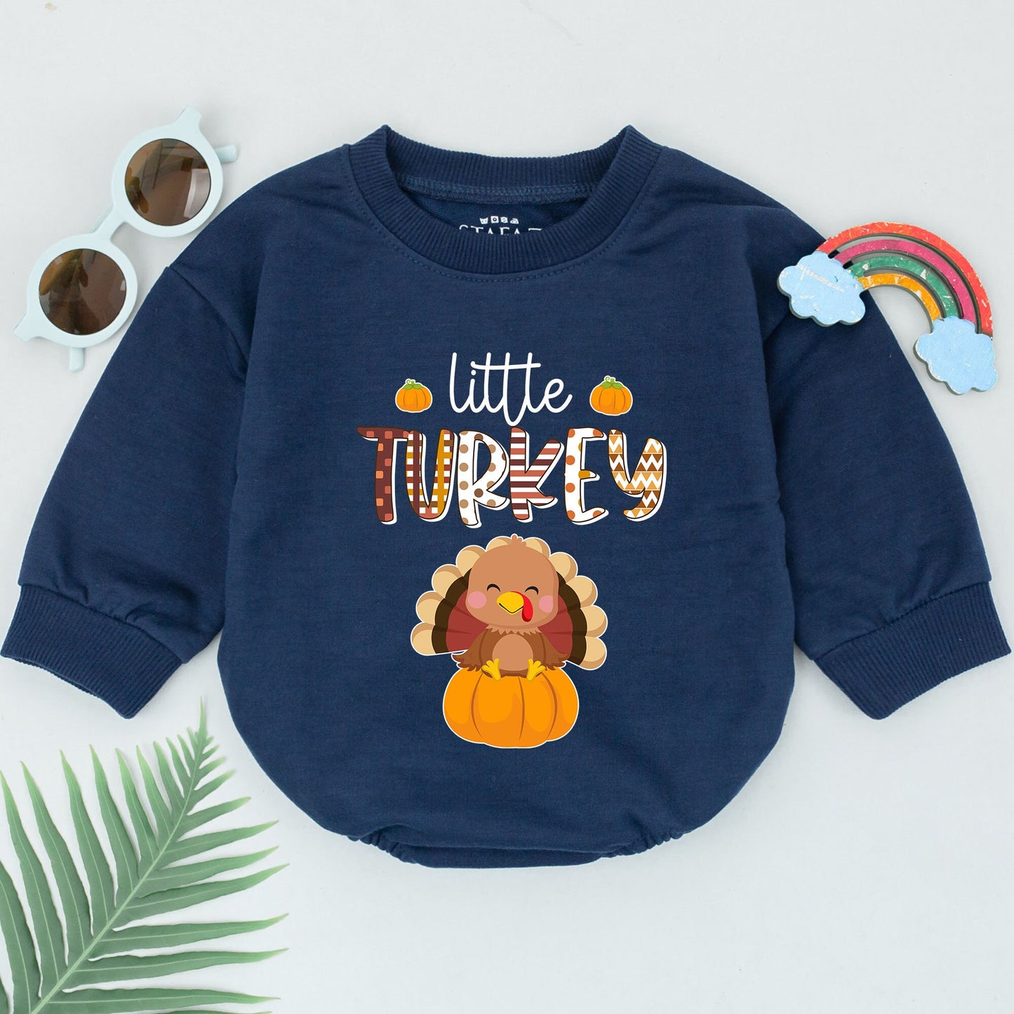 First Thanksgiving Turkey Romper – Fall Baby Outfit & Coming Home Gift