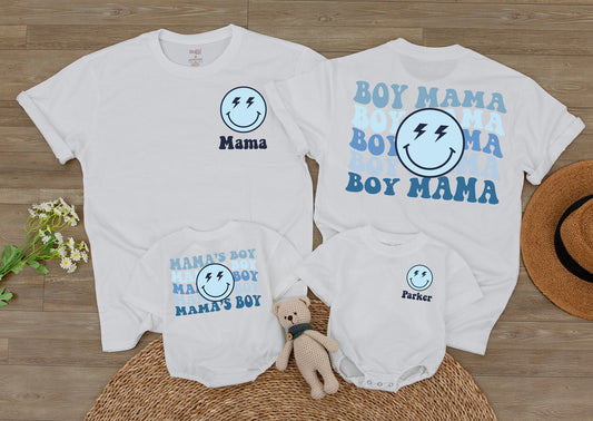 Custom Mama's Boy Baby Bubble Romper Cute Newborn Outfit Sweet Mother's Day Gift Baby Shower Present for Mom Kids Clothing