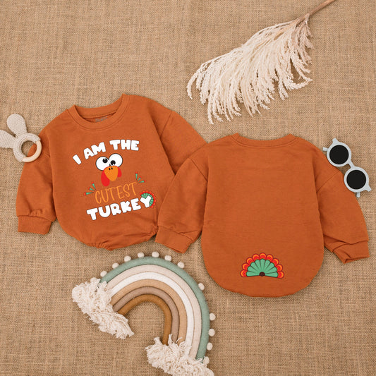 Cutest Turkey Baby Romper – Thanksgiving & Fall Baby Outfit