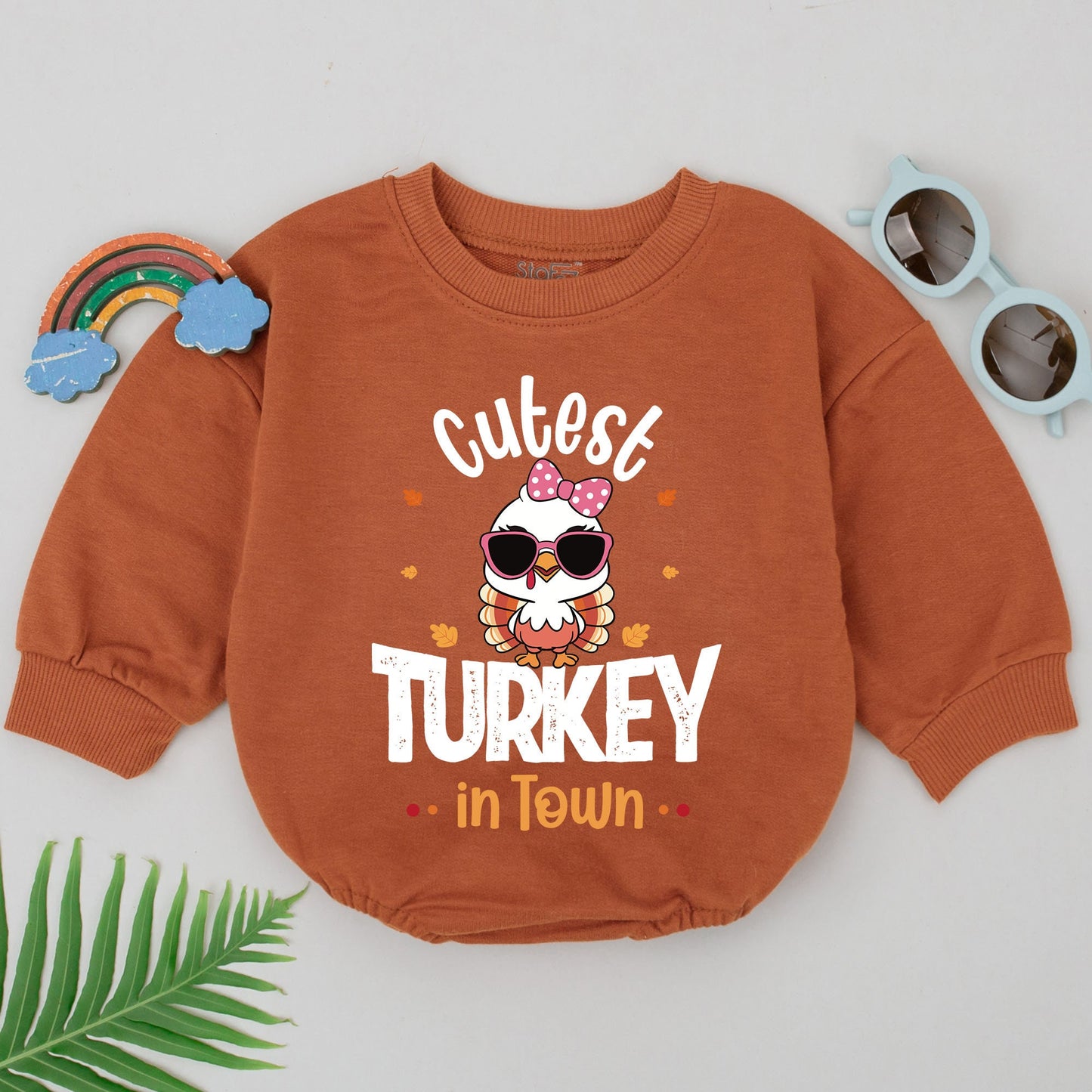 Adorable Thanksgiving Turkey Romper Outfit for Baby Boys & Girls