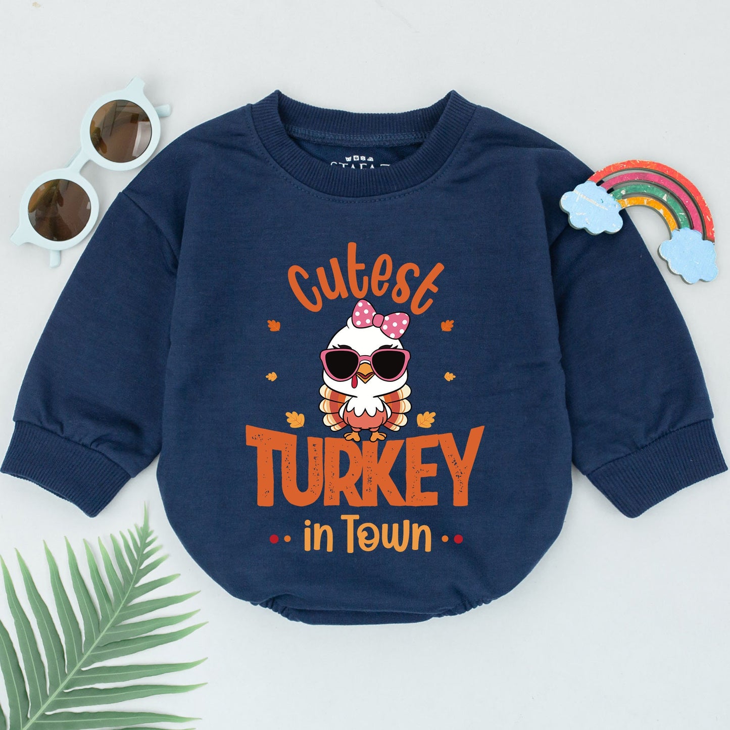 Adorable Thanksgiving Turkey Romper Outfit for Baby Boys & Girls