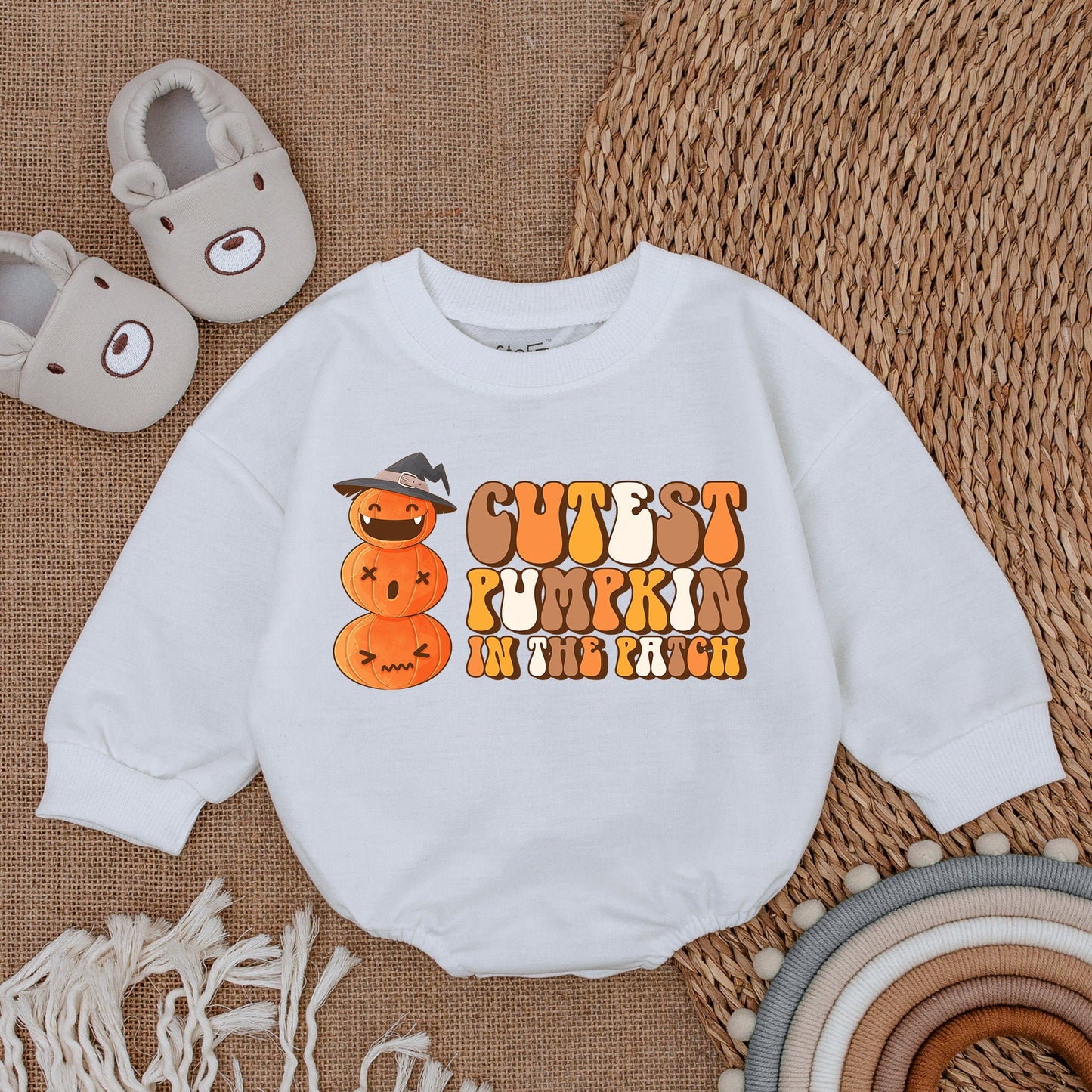 Cutest Pumpkin Baby Romper - My First Halloween Outfit Baby Boy or Girl Clothes Thanksgiving Romper Newborn Gift