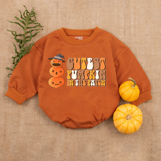 Cutest Pumpkin Baby Romper - My First Halloween Outfit Baby Boy or Girl Clothes Thanksgiving Romper Newborn Gift