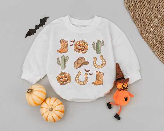Retro Western Halloween Romper | Baby's First Costume Outfit