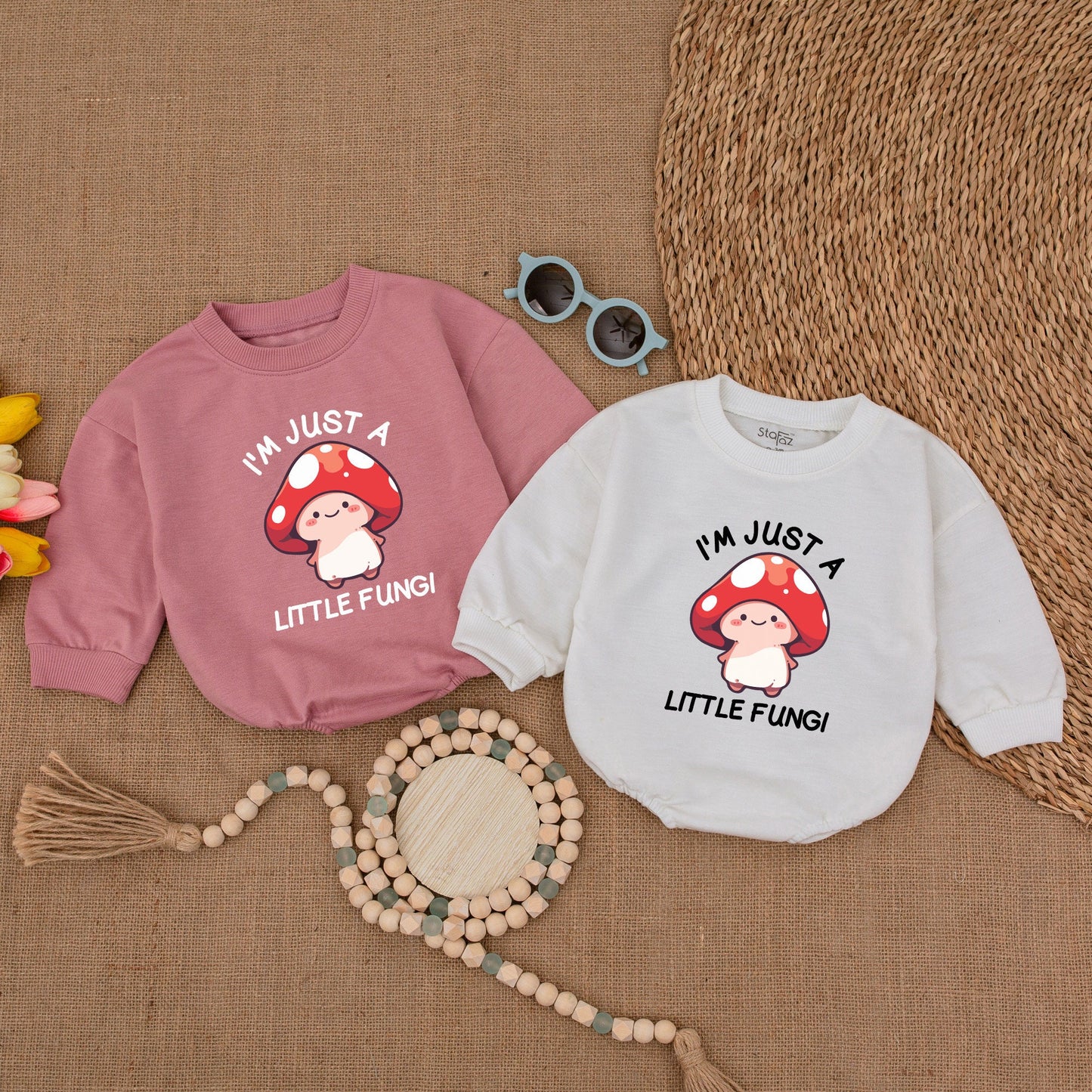 Mushroom Baby Bodysuit - Cute Cottagecore Romper, Newborn Gift