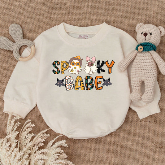 Spooky Babe Pumpkin Romper: First Halloween Outfit for Baby