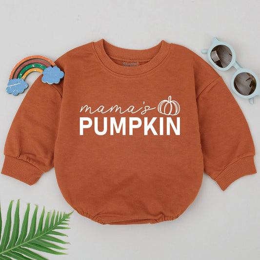 Mama's Pumpkin Romper Baby Girl Fall Halloween Outfit First Birthday Thanksgiving Gift