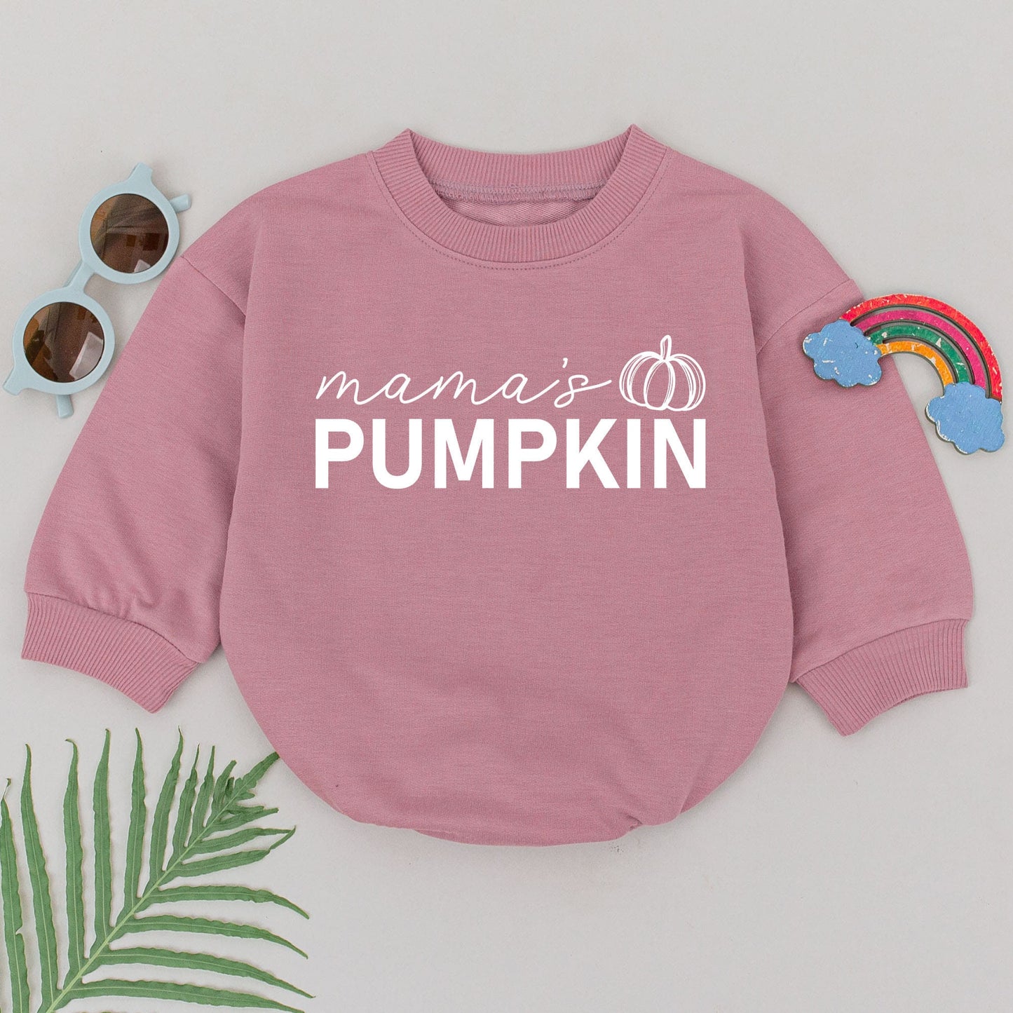 Mama's Pumpkin Romper Baby Girl Fall Halloween Outfit First Birthday Thanksgiving Gift