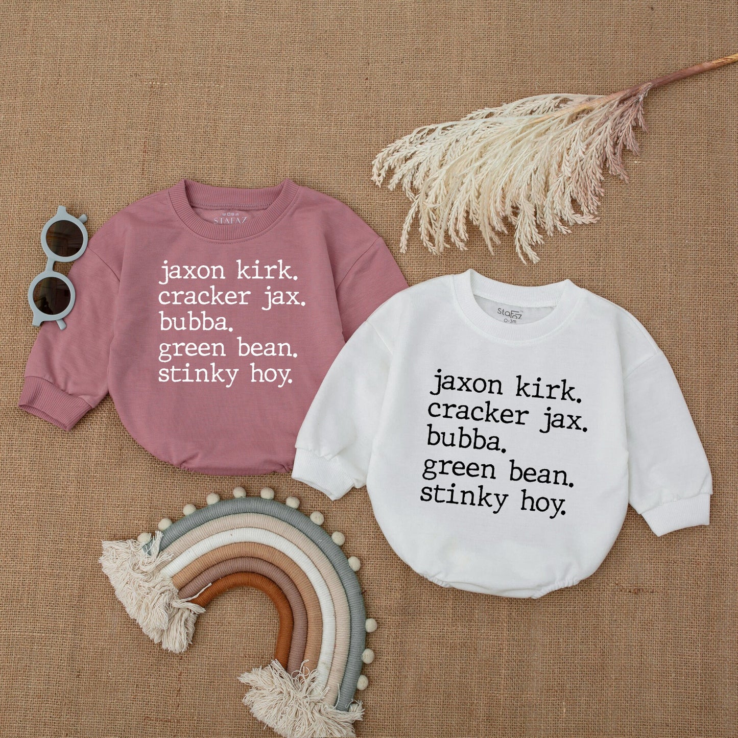Baby Nickname Romper Personalized Oversized Newborn Outfit Announcement Gift Baby Shower Gift for Baby Boy or Girl Minimalist Design