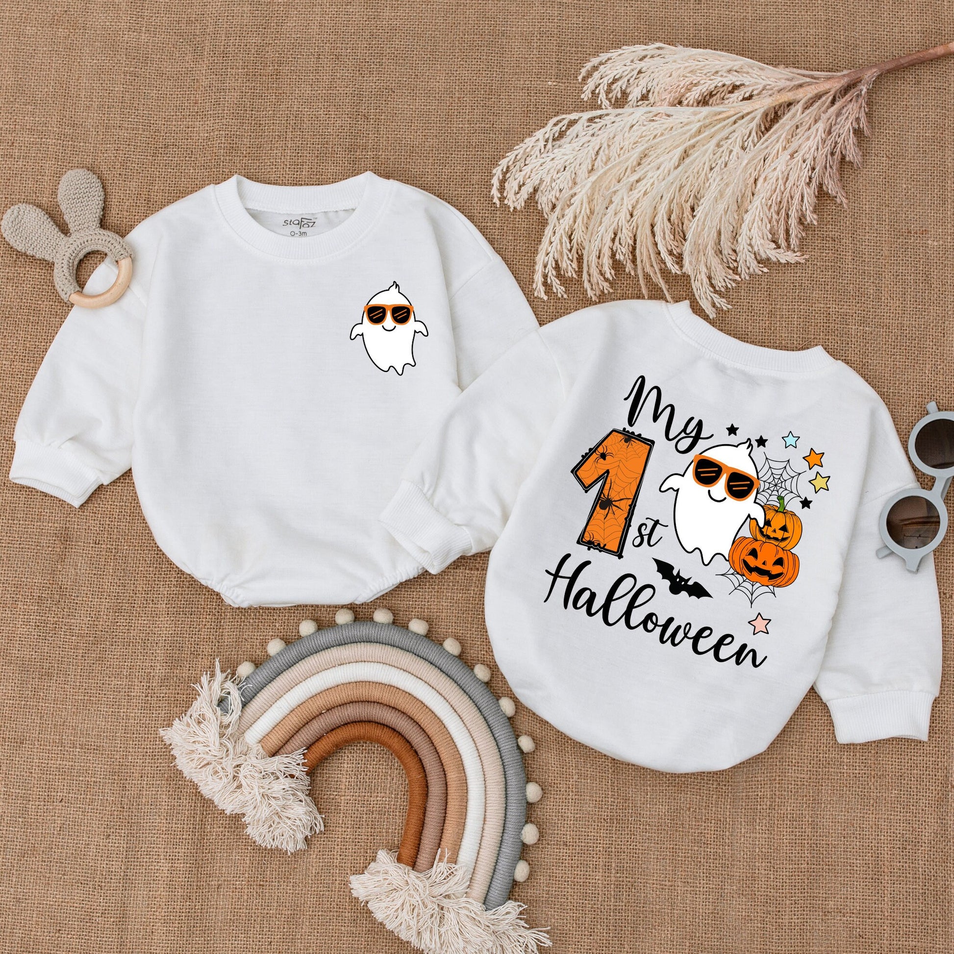 Baby's First Halloween Pumpkin Bubble Romper - Perfect Gift Idea