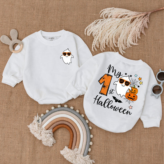 Baby's First Halloween Pumpkin Bubble Romper - Perfect Gift Idea