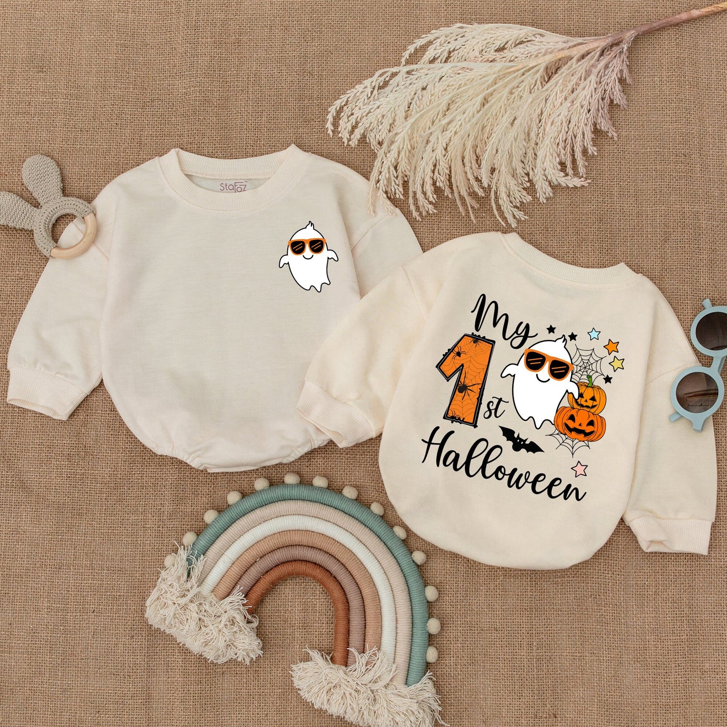 Baby's First Halloween Pumpkin Bubble Romper - Perfect Gift Idea