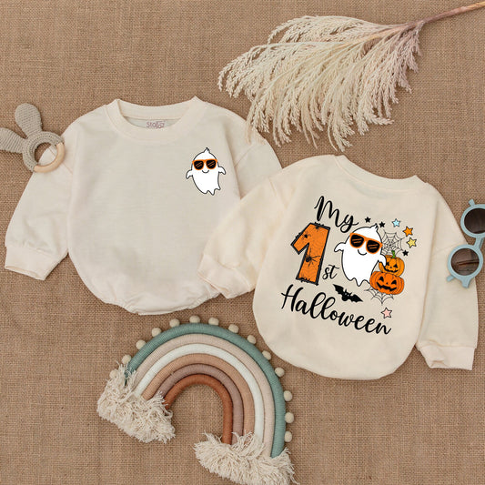 Baby's First Halloween Pumpkin Bubble Romper - Perfect Gift Idea