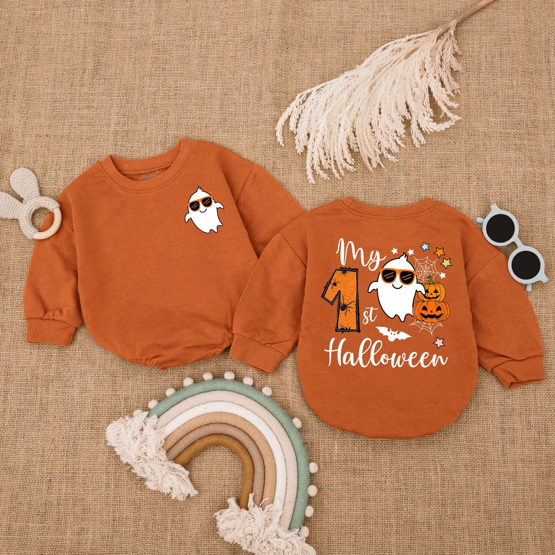 Baby's First Halloween Pumpkin Bubble Romper - Perfect Gift Idea