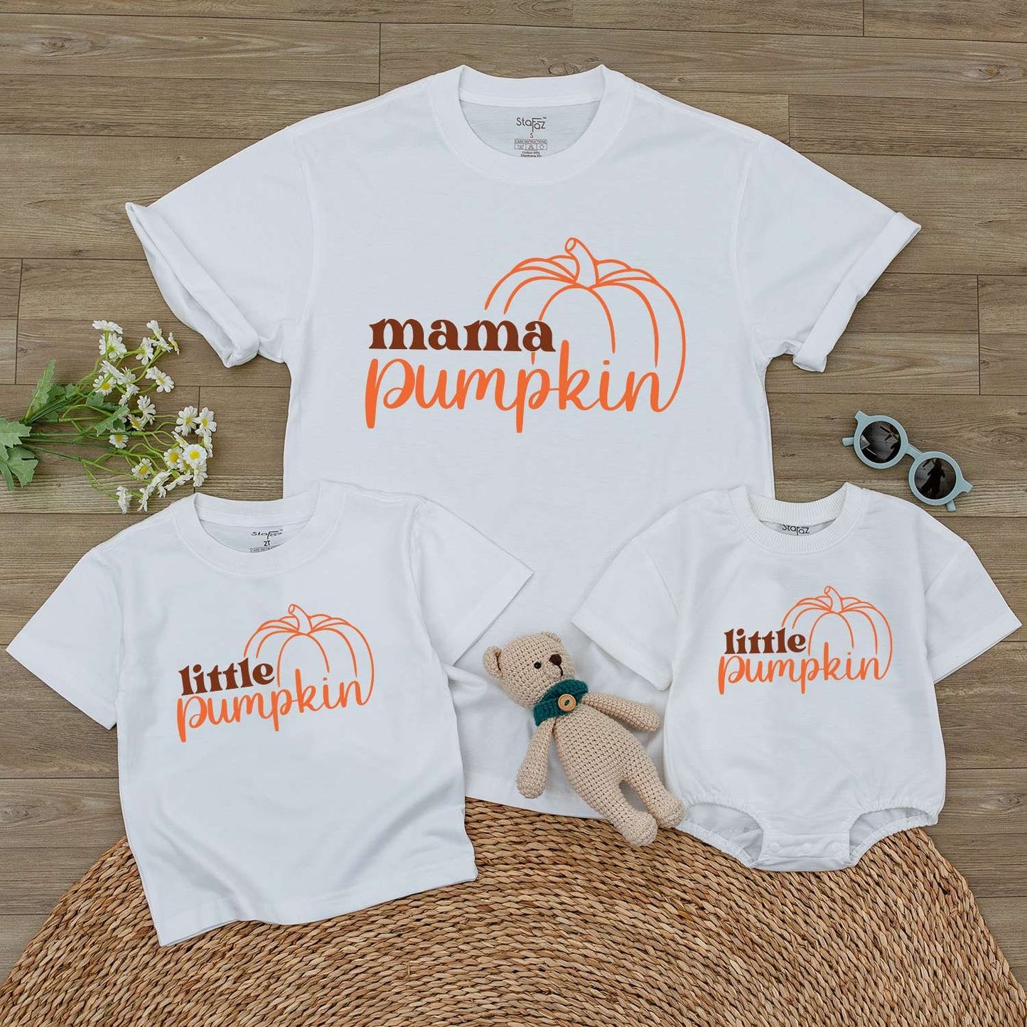 Retro Pumpkin Bodysuit & Romper – Mommy & Me Fall Outfits