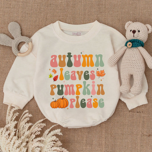 Autumn Pumpkin Baby Outfit - First Fall Bodysuit & Romper