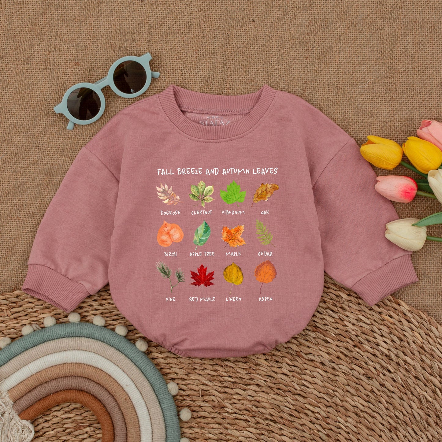 Autumn Retro Baby Romper: Thanksgiving & Fall Bodysuit Gift