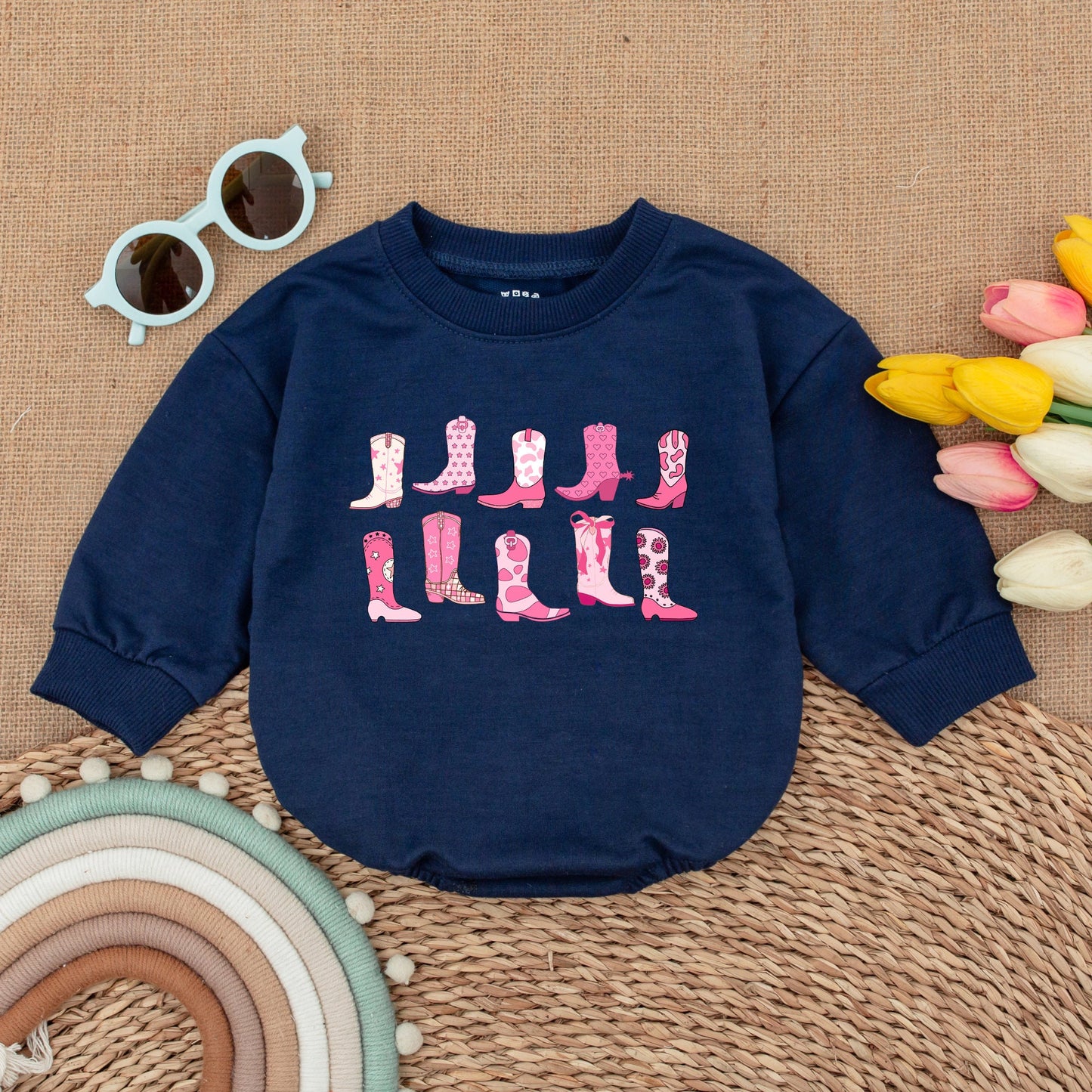 Cowgirl Boots Bubble Romper: Western Baby Bodysuit & Gift Set