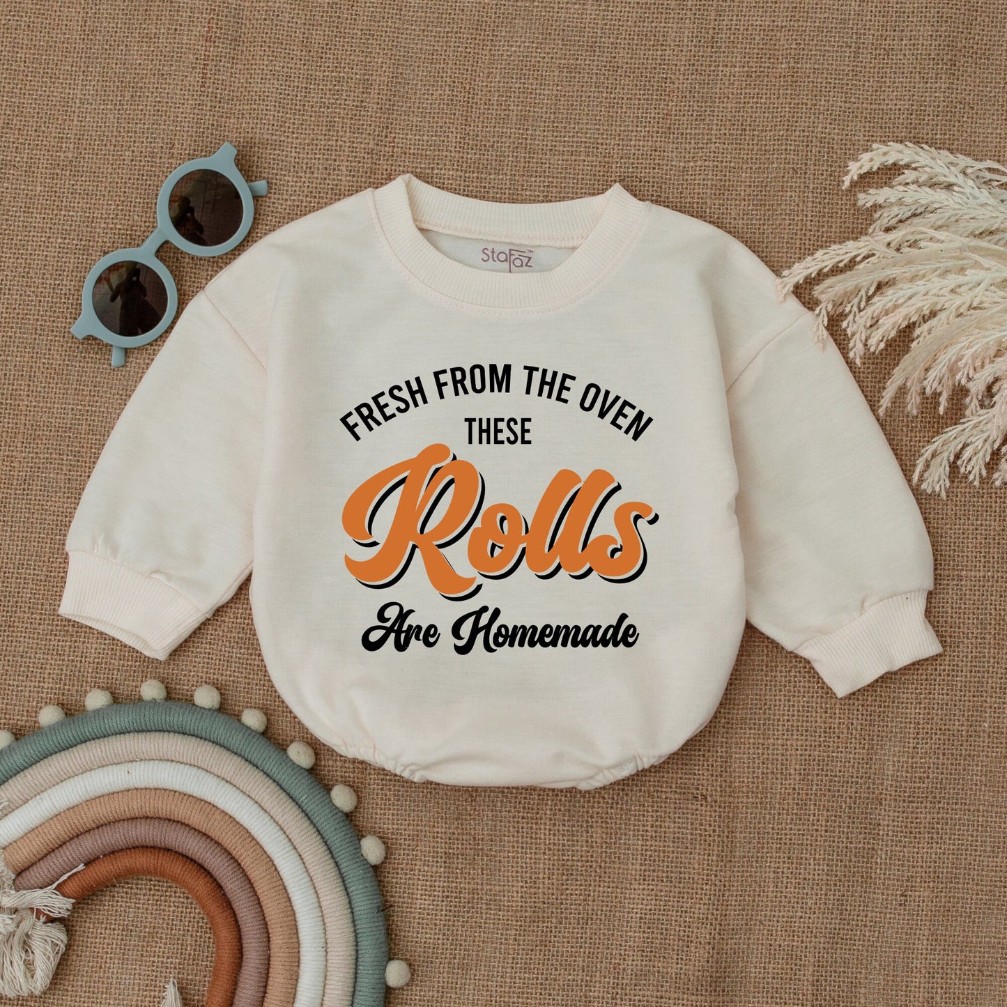 Thanksgiving Pumpkin Baby Romper, Fall Outfit for Baby Girl/Boy