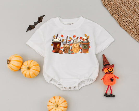 Pumpkin Spice Baby Romper: Cozy Fall Outfit for Boys & Girls