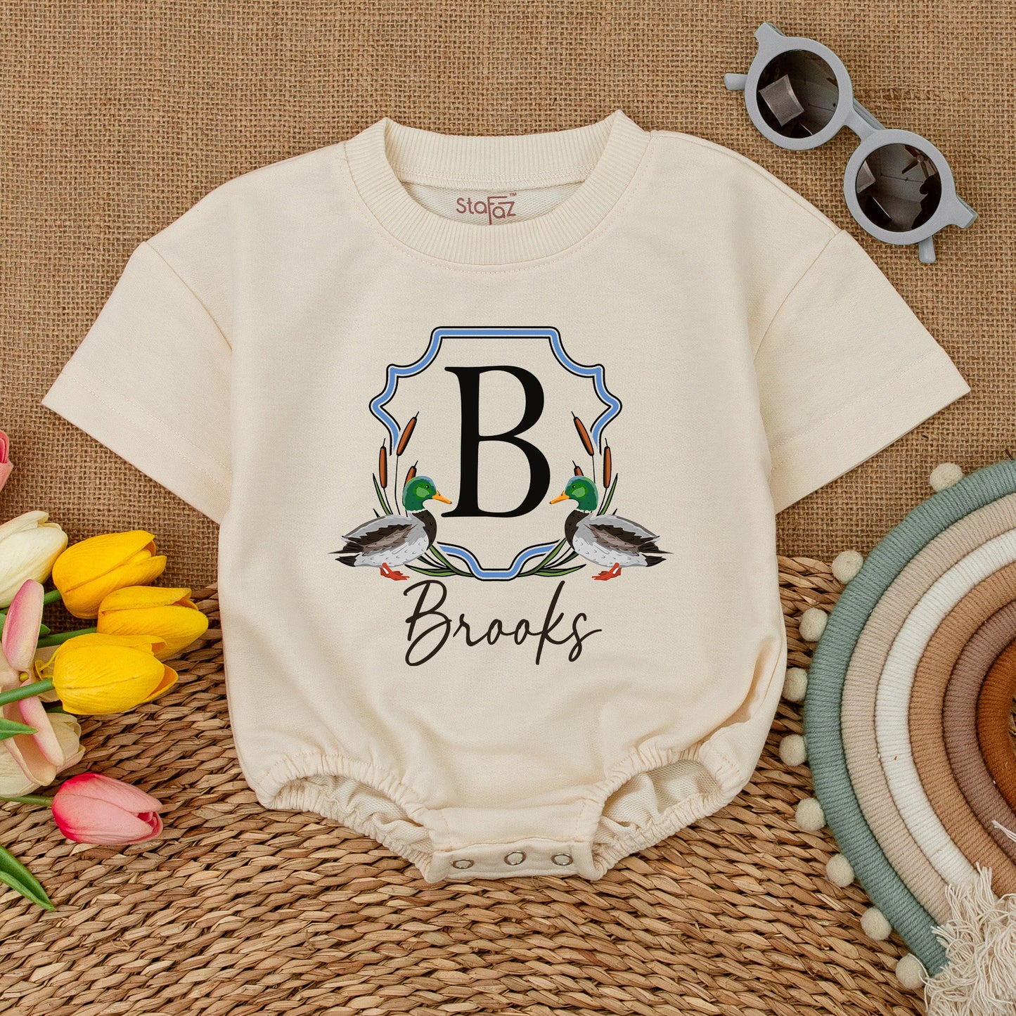 Mallard Duck Romper - Daddy's Hunting Buddy Baby Bodysuit