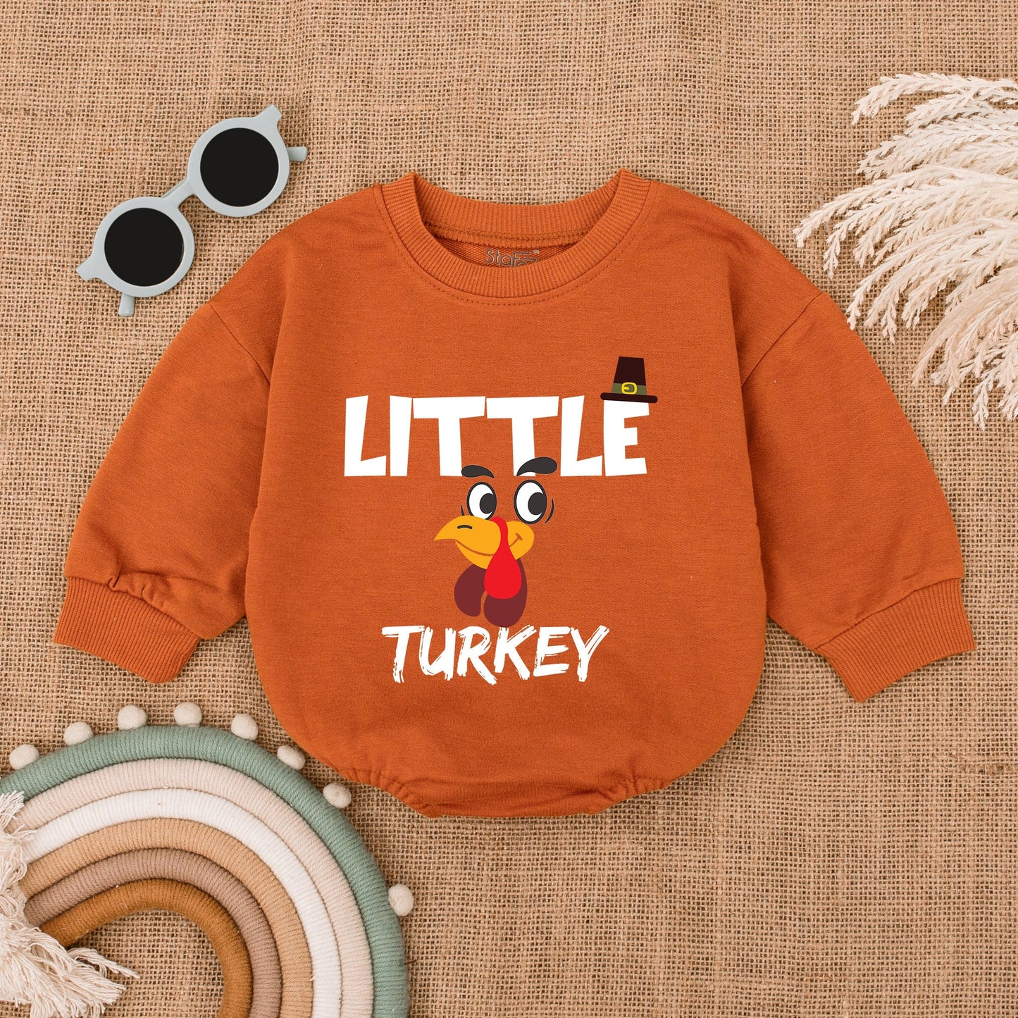 Pumpkin Baby Romper for Thanksgiving and Halloween Celebration