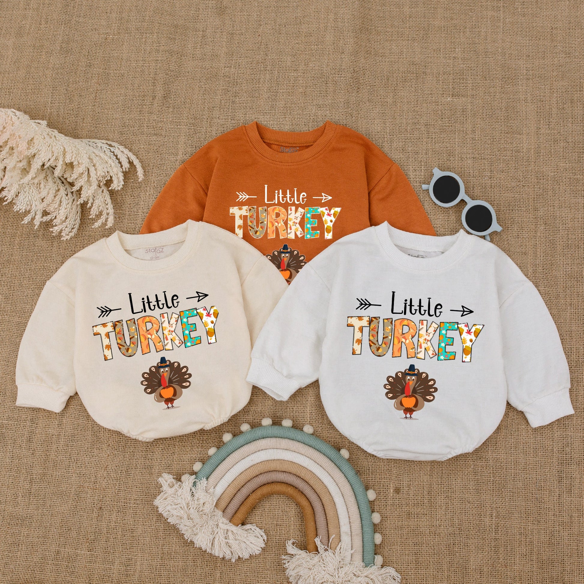 Thanksgiving Baby Romper, First Turkey Outfit, Pumpkin Bodysuit Gift