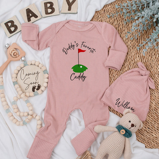 Daddy's Favorite Caddy Baby Bodysuit, Golf Themed Newborn Outfit for Baby Boy, Dad's Golfing Buddy, Baby Shower Gift, Funny Caddy Outfit