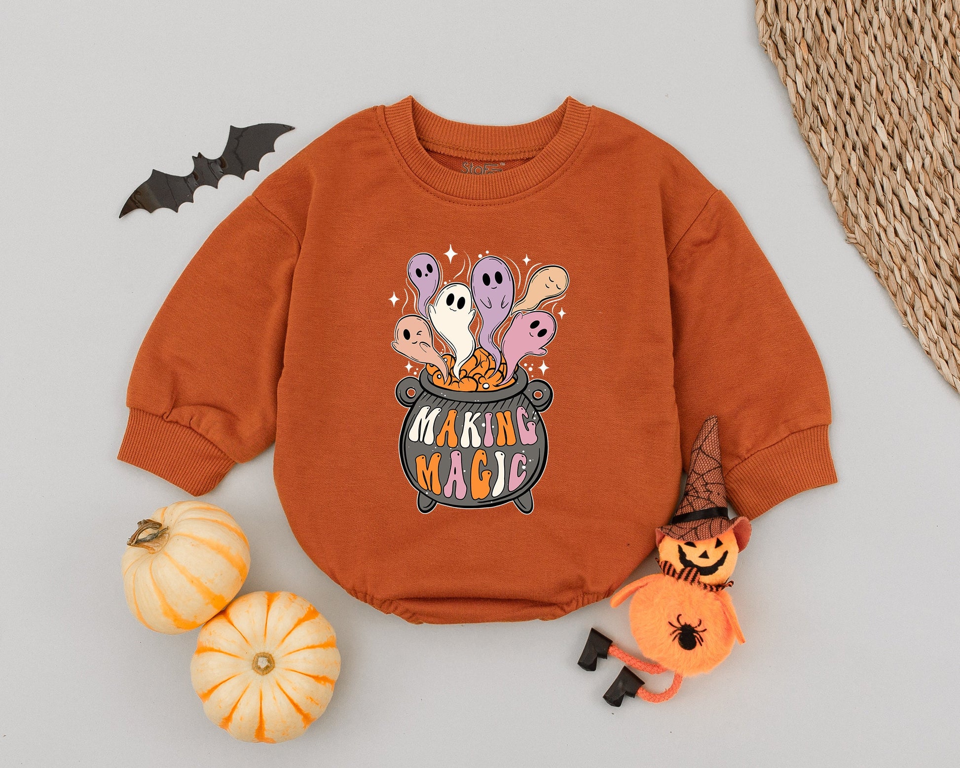 Adorable Halloween Baby Romper: Cute Ghost Costume for Toddlers