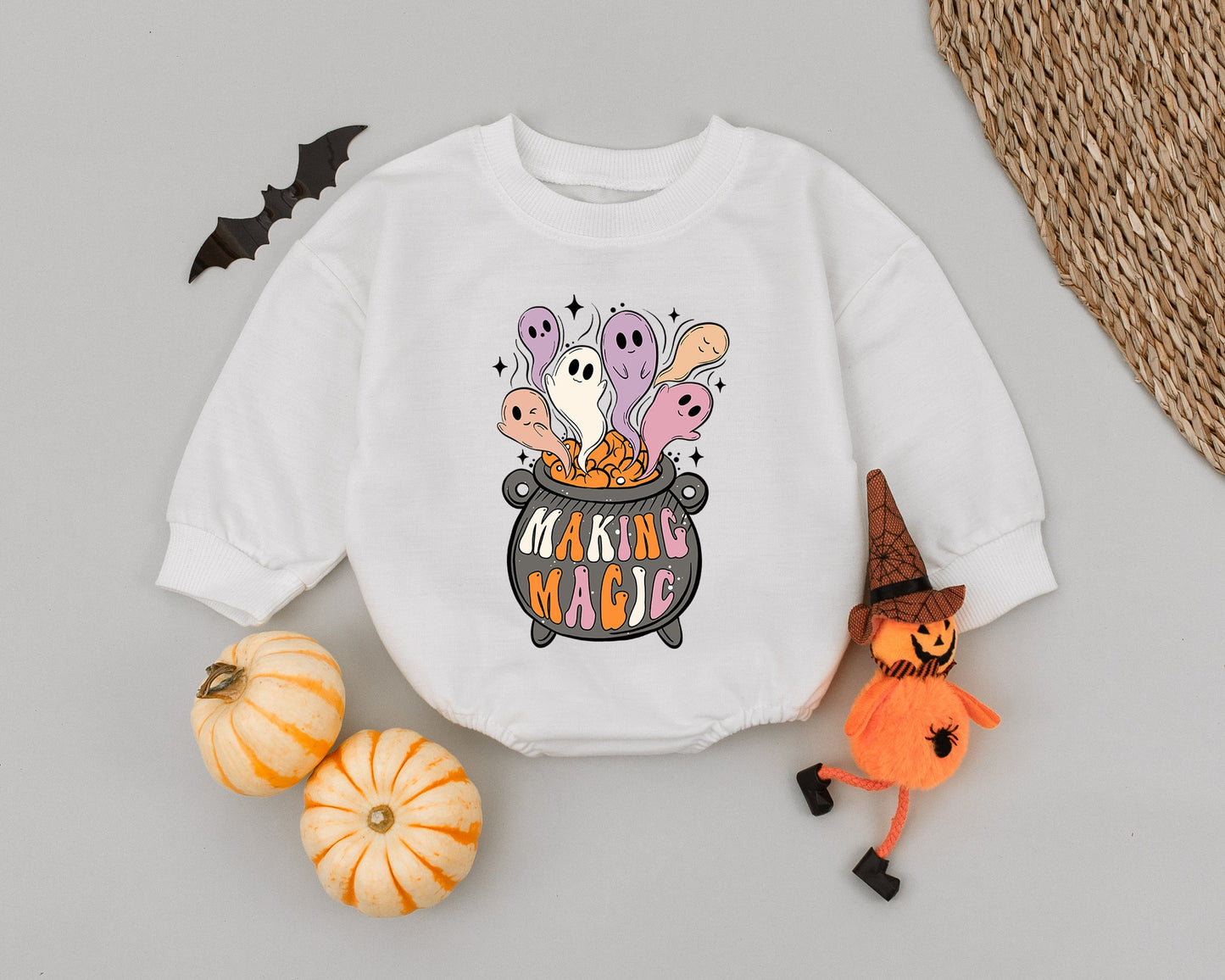 Adorable Halloween Baby Romper: Cute Ghost Costume for Toddlers