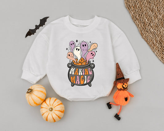 Adorable Halloween Baby Romper: Cute Ghost Costume for Toddlers