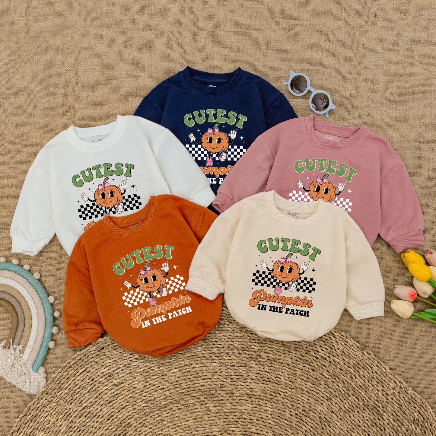 Adorable Pumpkin Patch Baby Romper, Fall Outfit, Halloween Gift