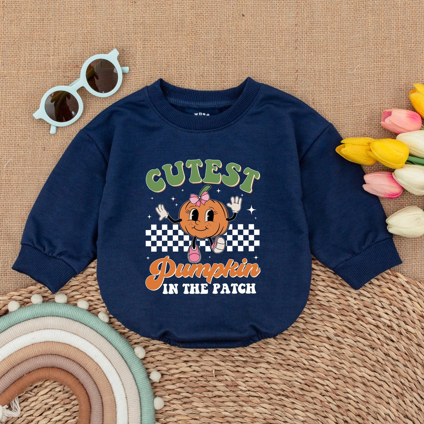 Adorable Pumpkin Patch Baby Romper, Fall Outfit, Halloween Gift