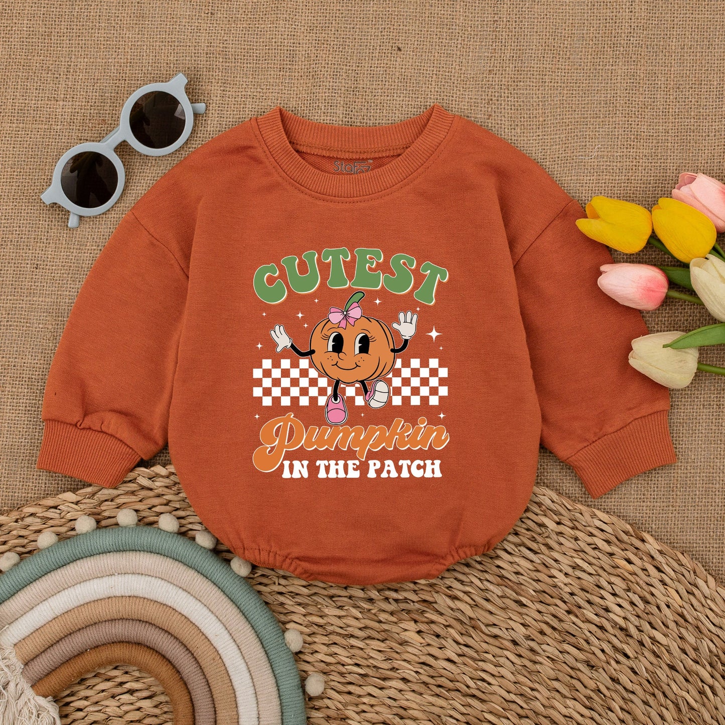 Adorable Pumpkin Patch Baby Romper, Fall Outfit, Halloween Gift